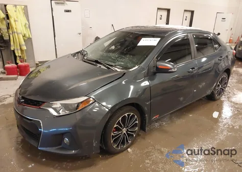 2014 Toyota Corolla S Plus z USA, uszkodzony, nr VIN 2T1BURHE8EC085345